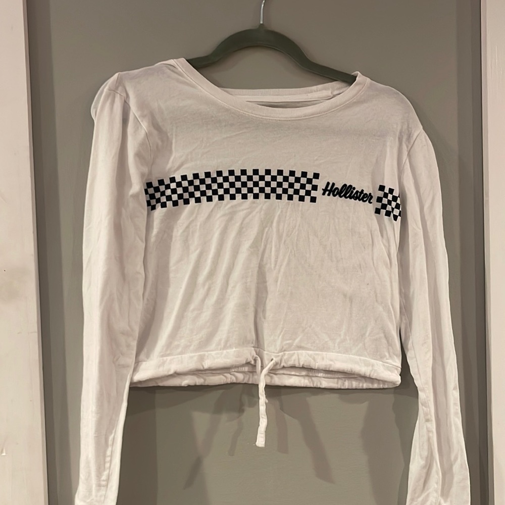 White cropped long sleeve